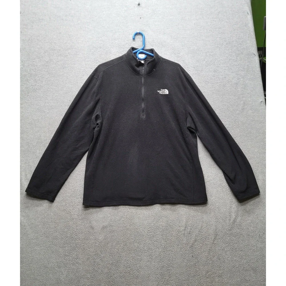 The North Face Men Sweatshirt XL Black Fleece Activewear Gorpcore Logo‎ Zipper